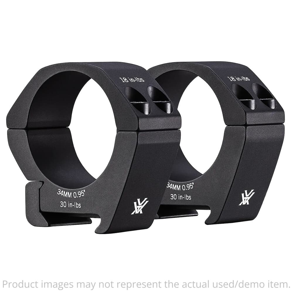 USED Vortex Pro 34mm Low (.95") Scope Rings PR34-L - Excellent Condition USED10373