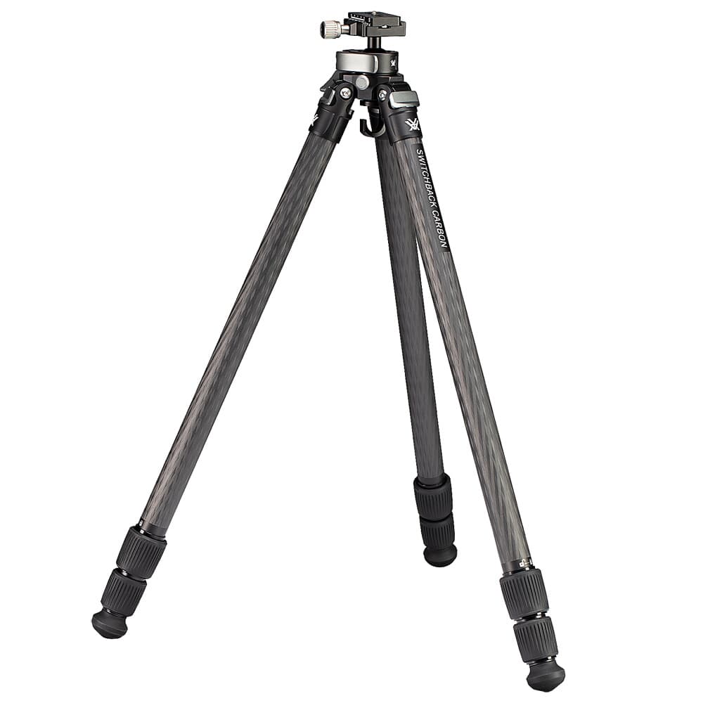 Vortex Switchback Carbon Tripod Kit w/QR Plate w/1/4&quot;-20 Thread, Detachable Counterweight Hook, Carry Case, Multi Tool &amp; Spike Feet TR-SBC