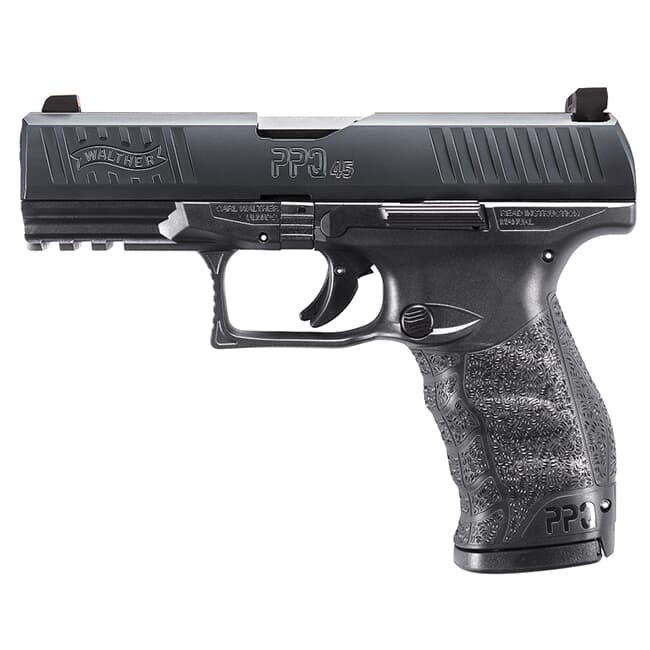 Walther PPQ M2 .45 ACP 4.25&quot; Black 12 round Pistol w/ 2 Mags and XS F8 Night Sights 2807076TNS