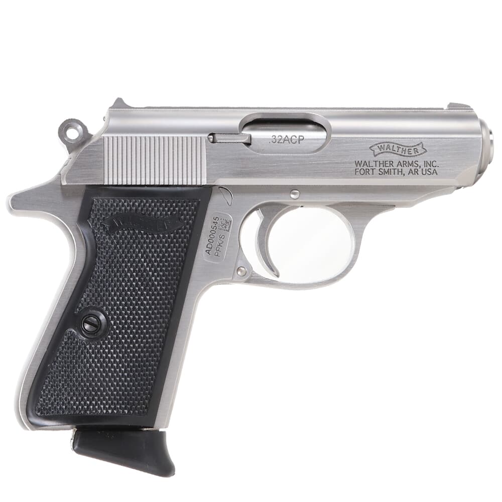 Walther Arms PPK/S .32 ACP Stainless 3.3&quot; Barrel Pistol w/(2) 8rd Magazines 4796022