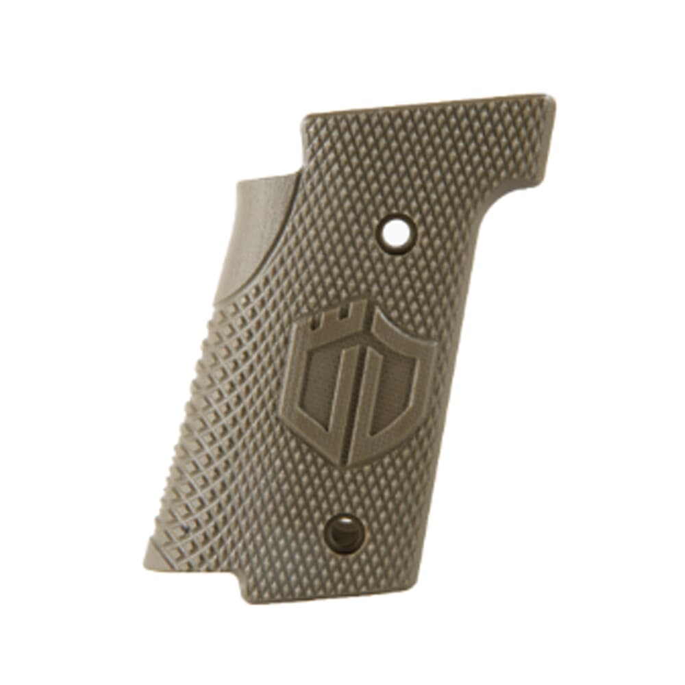Walther Arms 9mm  Q5 SF G10 Thin Grips - Checkered In Solid OD Green 5132111