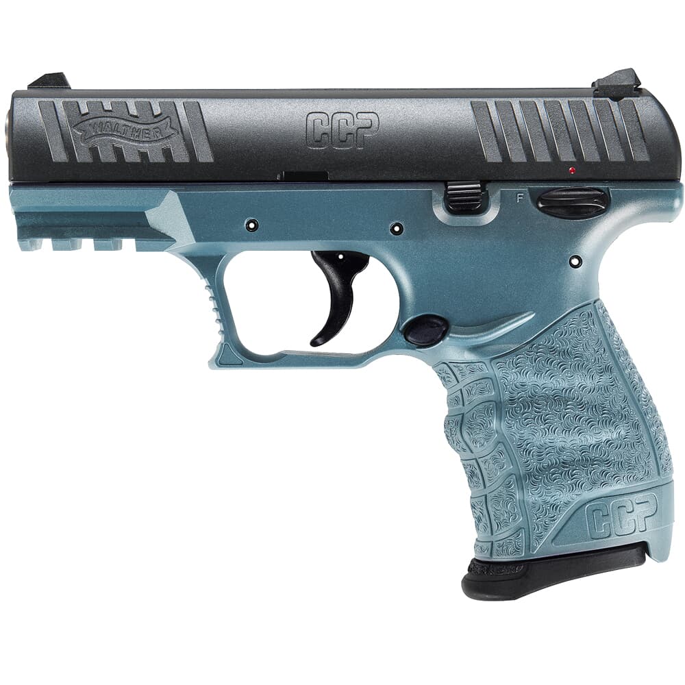 Walther Arms CCP M2+ 9mm 3.54&quot; Bbl Blue Titanium Pistol w/(2) 8rd Mags 5083514