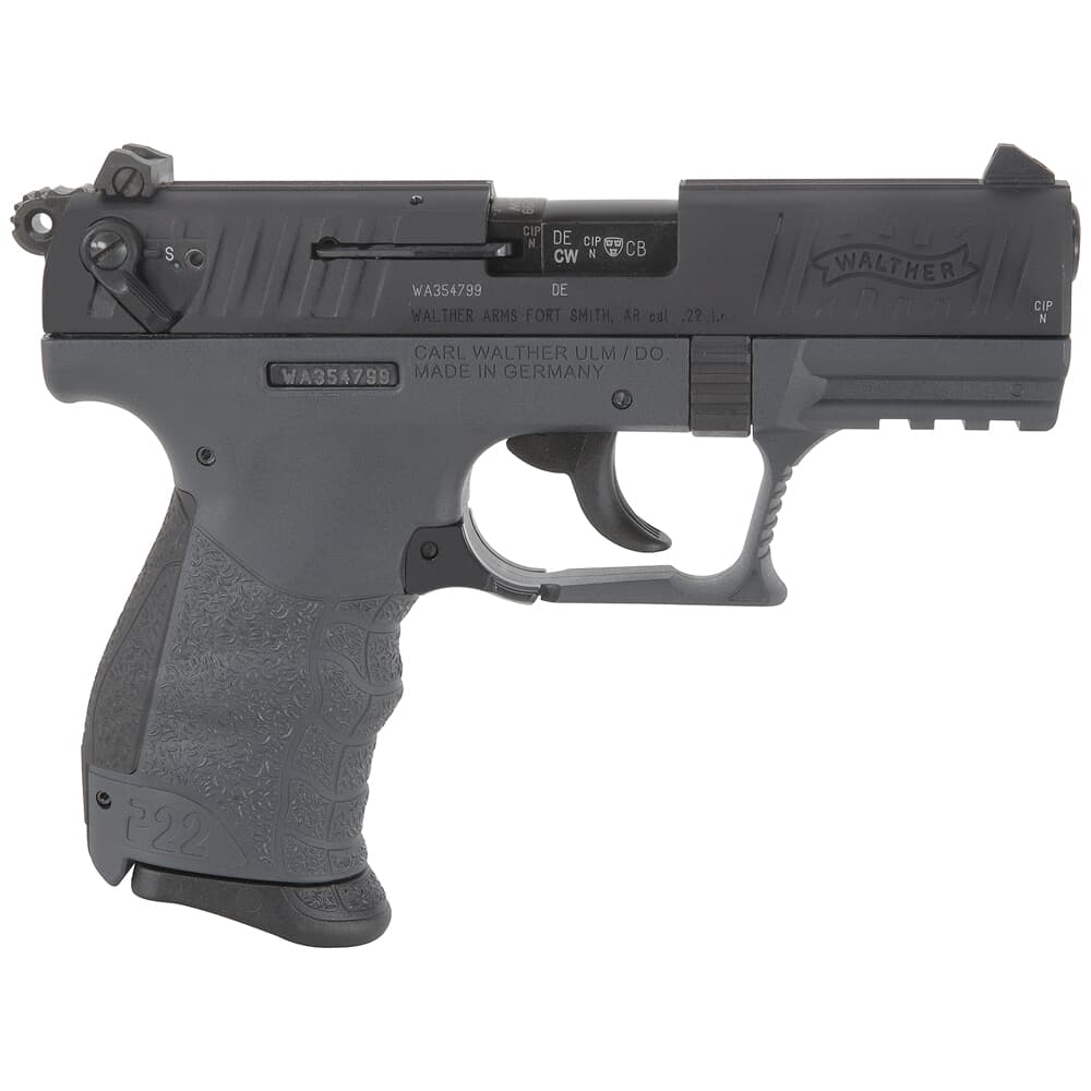 Walther Arms P22 .22 LR CA Compliant 3.42&quot; Bbl Tungsten Gray Pistol w/(2) 10rd Mags 5120365