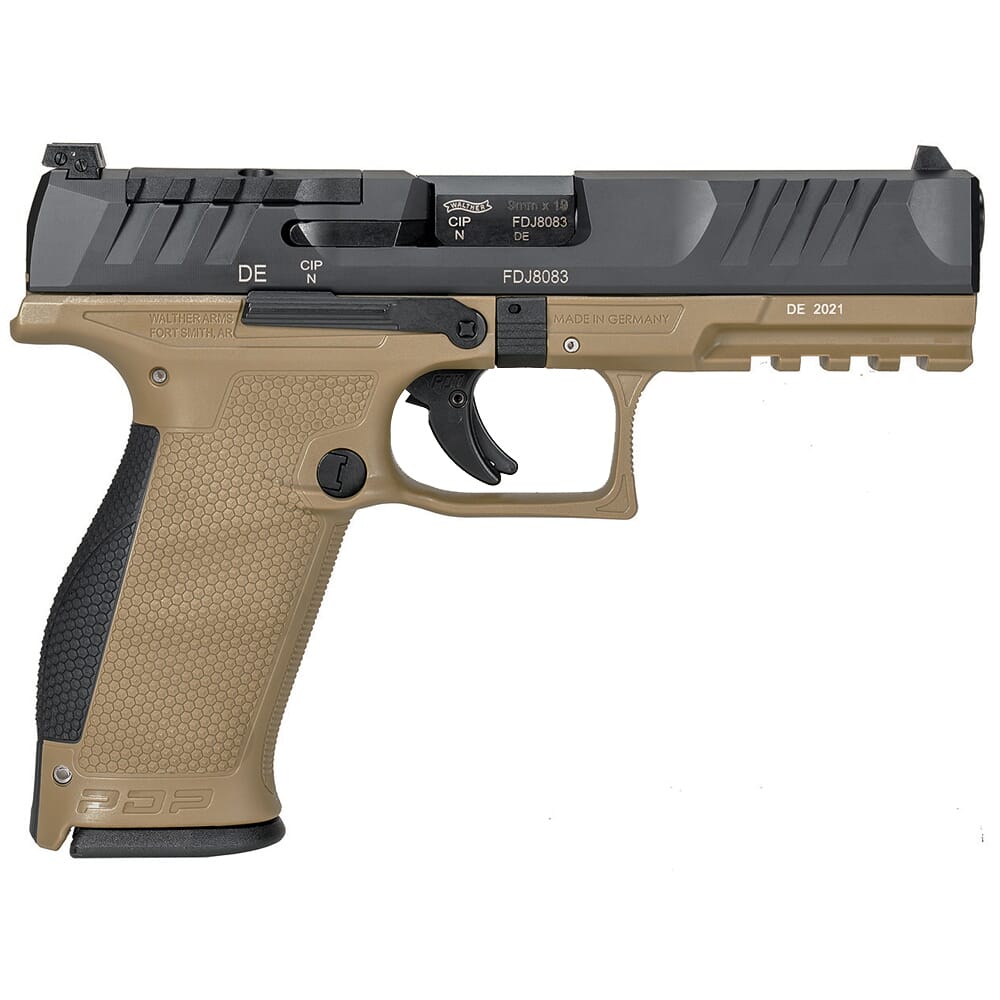 Walther Arms PDP 9mm 4.5" Bbl Two-Tone Tan Frame Optic Ready Full Size Pistol w/(2) 18rd Mags 2858380
