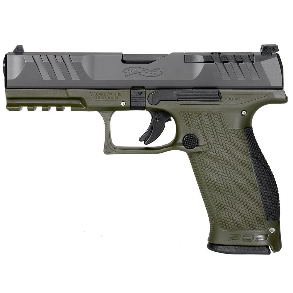 Walther Arms PDP 9mm 4.5" Bbl Two-Tone Green Frame Optic Ready Full Size Pistol w/(2) 18rd Mags 2858363