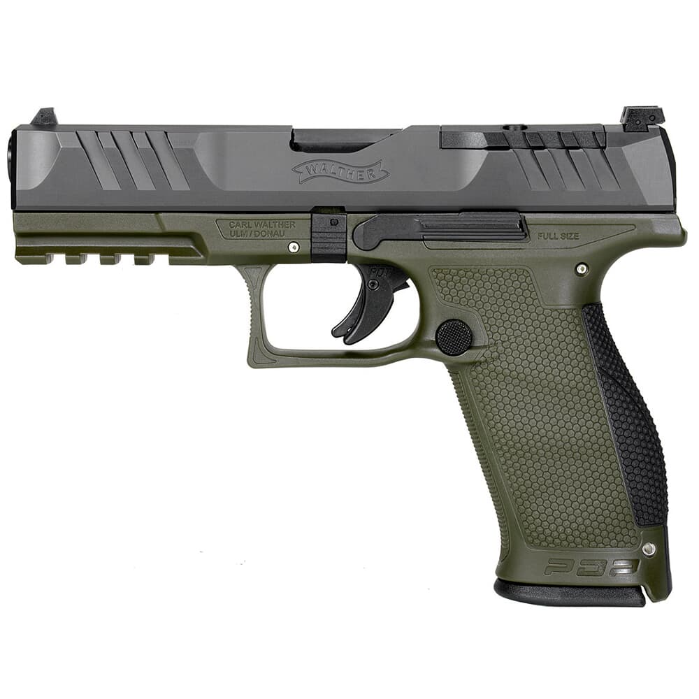 Walther Arms PDP 9mm 4.5&quot; Bbl Two-Tone Green Frame Optic Ready Full Size Pistol w/(2) 18rd Mags 2858363