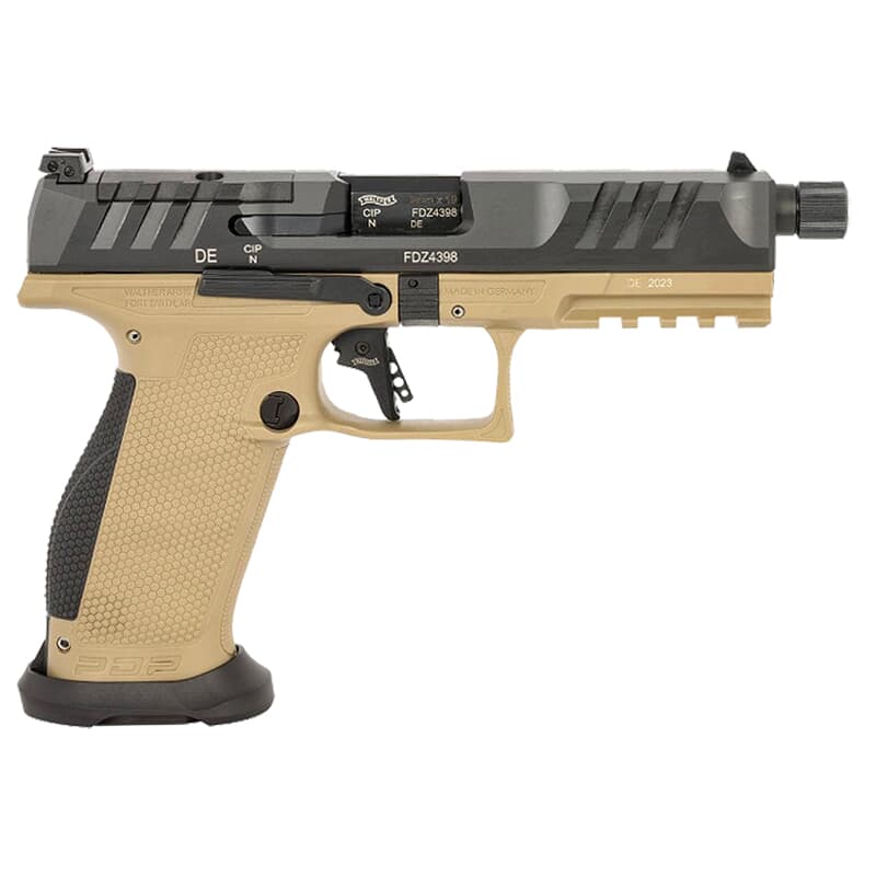 Walther Arms PDP Pro SD 9mm 5.1&quot; Bbl Tan Optic-Ready Full Size Pistol w/(3) 18rd Mags 2876582