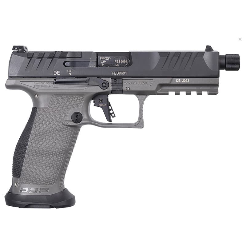 Walther Arms PDP Pro SD 9mm 5.1&quot; Bbl Gray Optic-Ready Full Size Pistol w/(3) 18rd Mags 2877503