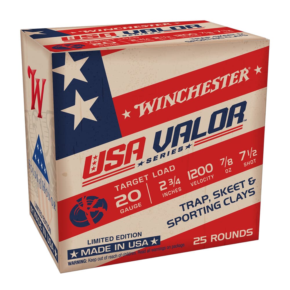 Winchester 20ga 2.75&quot; #7.5 USA Valor LS 7/8oz Shells Box of 25 USAV207
