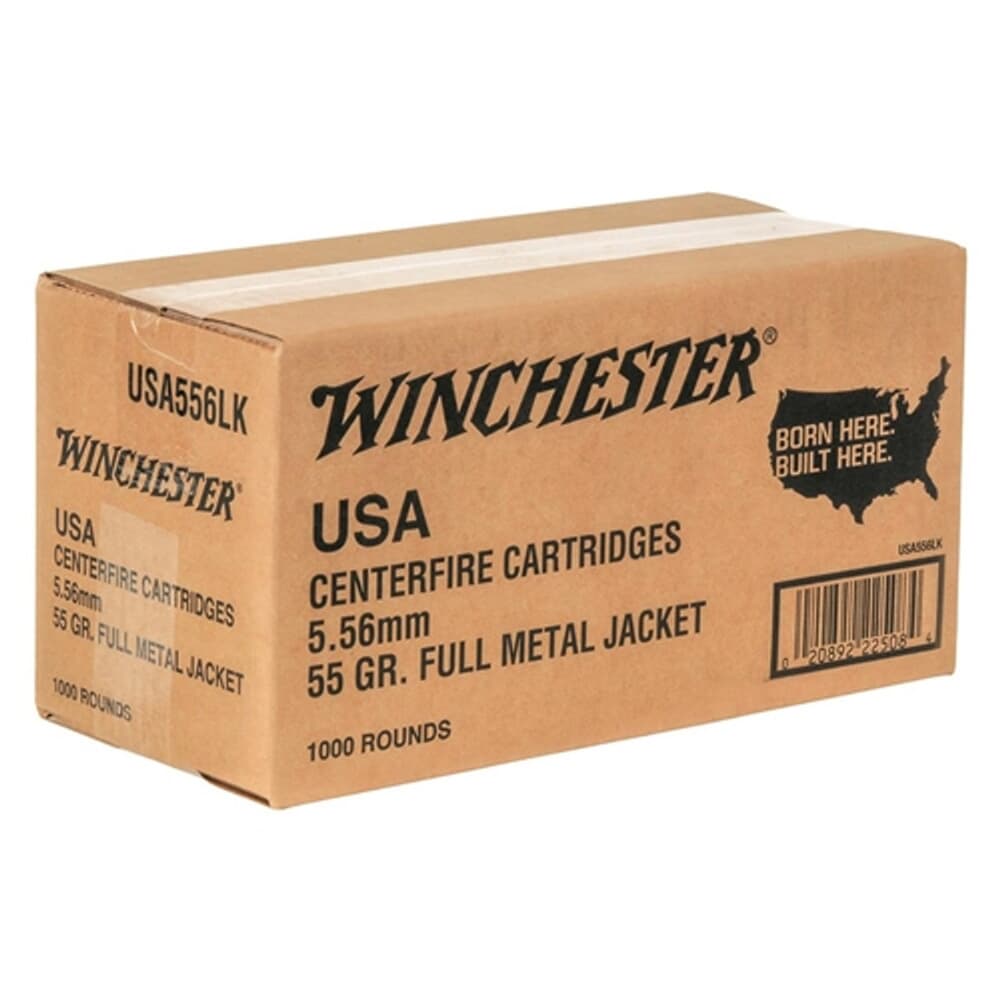 Winchester 5.56X45mm NATO M193 FMJ 55gr Case of 1000 WM193500