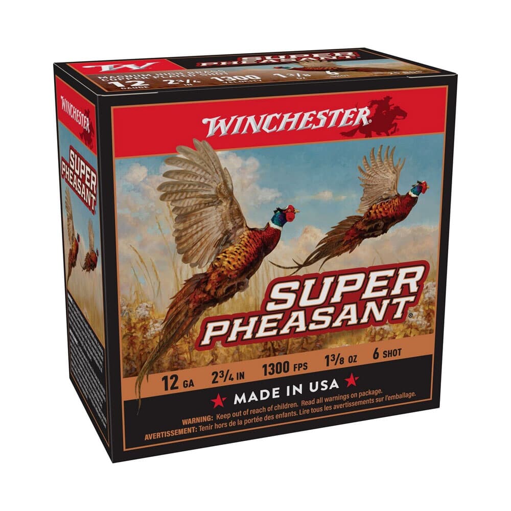 Winchester 12ga 2.75&quot; #6 Super Pheasant HV HB 1-3/8oz Shells Box of 25 X12PHV6