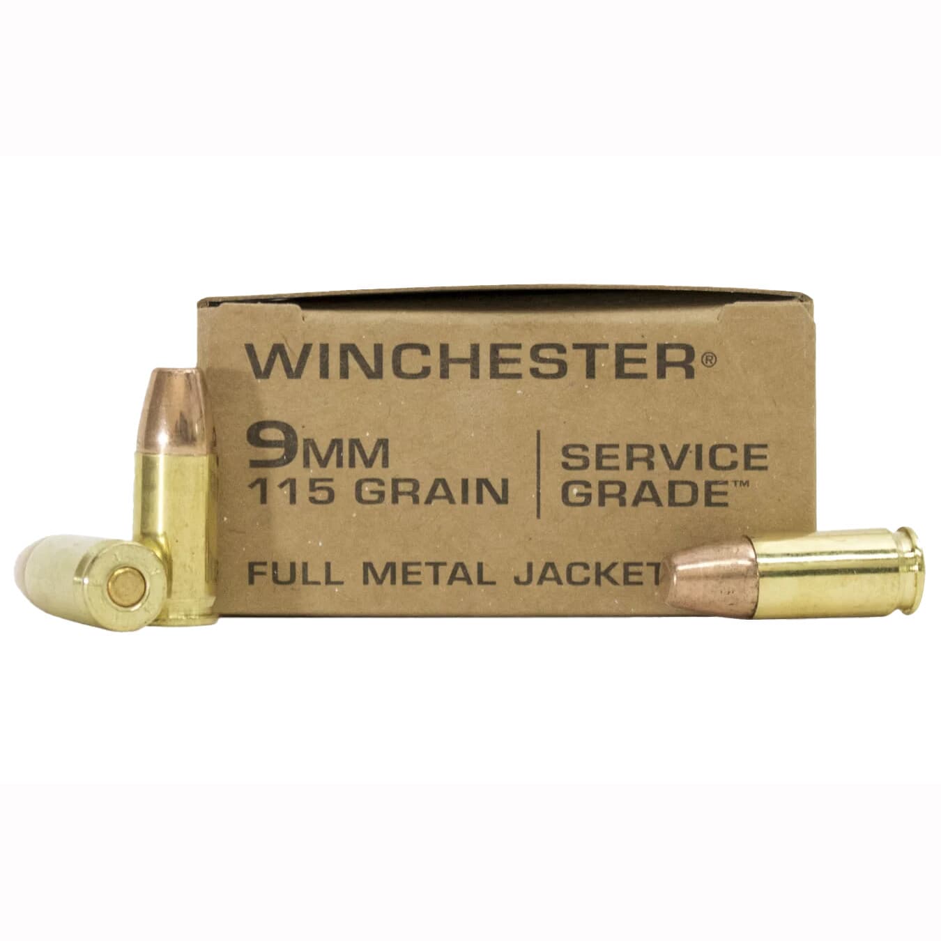 Winchester 9mm Service Grade FMJ 115gr Case of 500rds SG9W