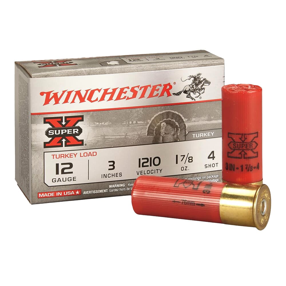 Winchester 12ga 3\&quot; #5 Super-X Turkey 1-7/8oz Shells Case of 100 X123MT5