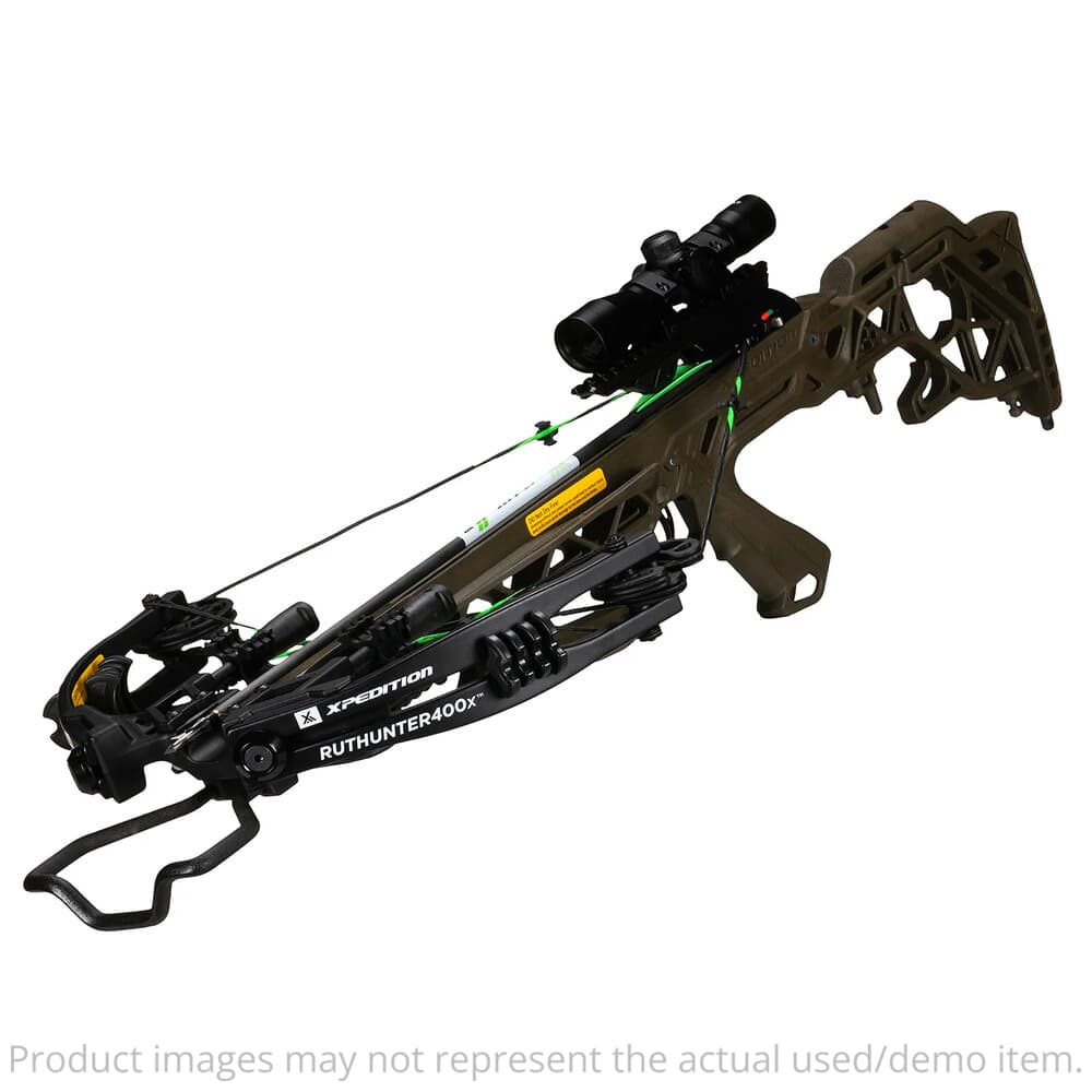 USED Xpedition Archery Rut Hunter400X OD Green Crossbow XACW1002 - Moderate Blemishes. Heavy Blemish/Knick on Picatinny Rail USED8594